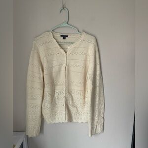 Nautica Lambswool & Angora Light Knit Cream / Ivory Cardgian